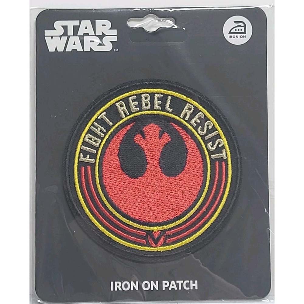 New Star Wars Official Fight Rebel Resist Embroidered Iron On Patch Craft Sewing